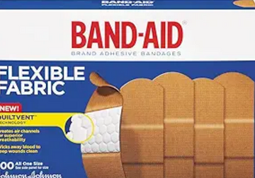 Band-Aid Brand Flexible Fabric Adhesive Bandages for Wound Care and First Aid, All One Size, 100 Count